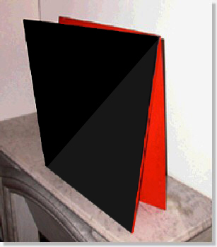 Sculpture carre, mtal  50x50cm